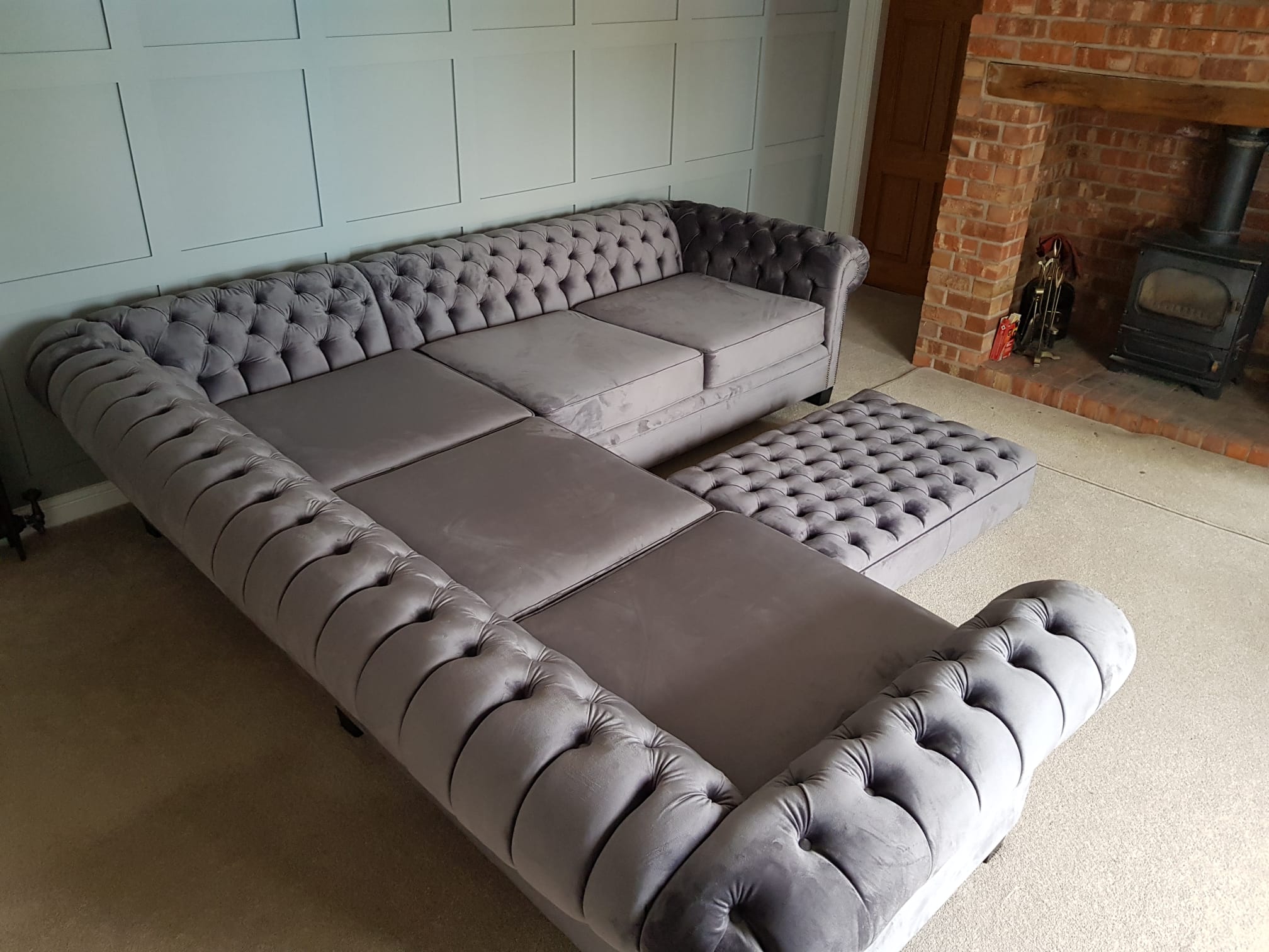 Chesterfield corner sofa